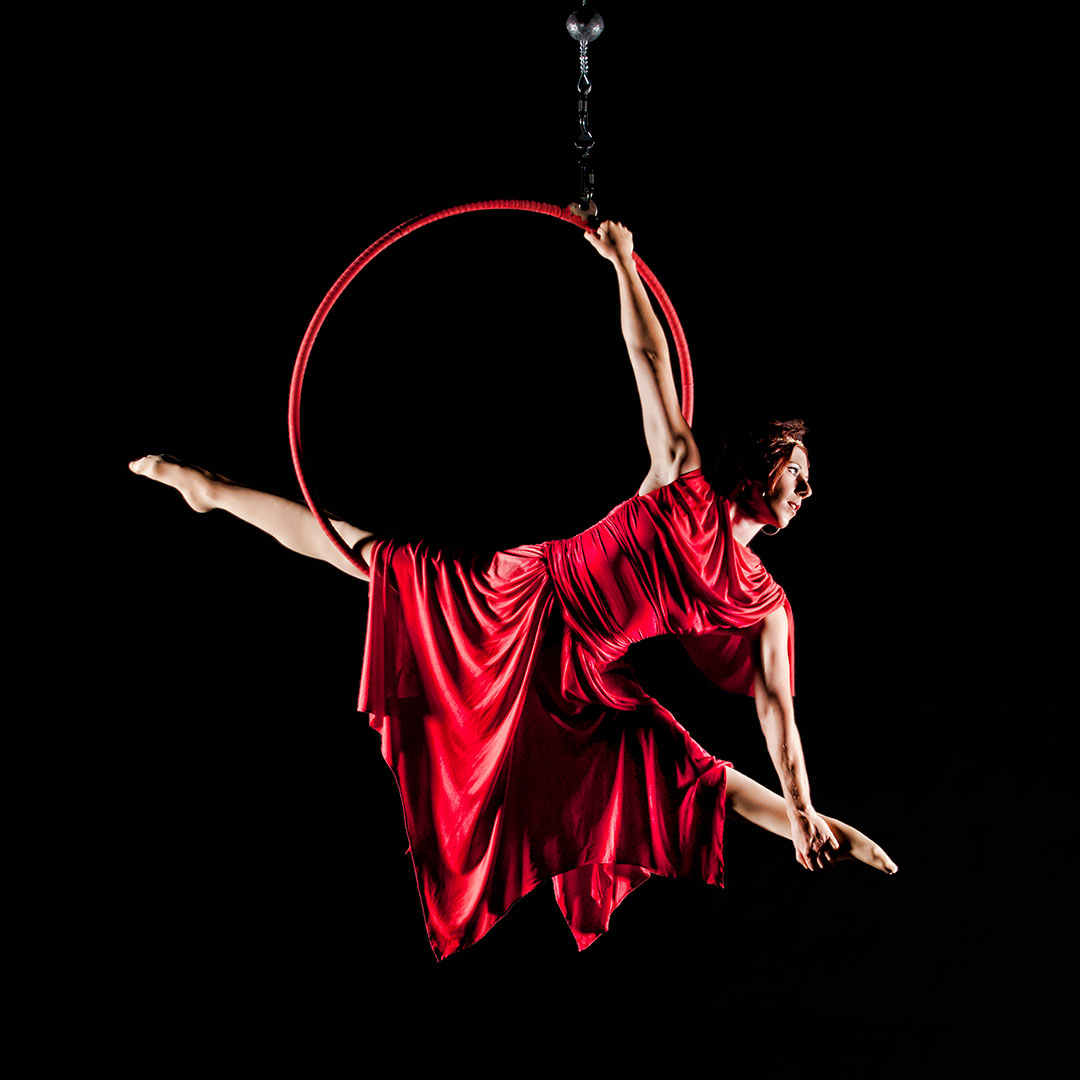Acrobats from Cirque de la Symphonie in Ogden during a live symphony performance