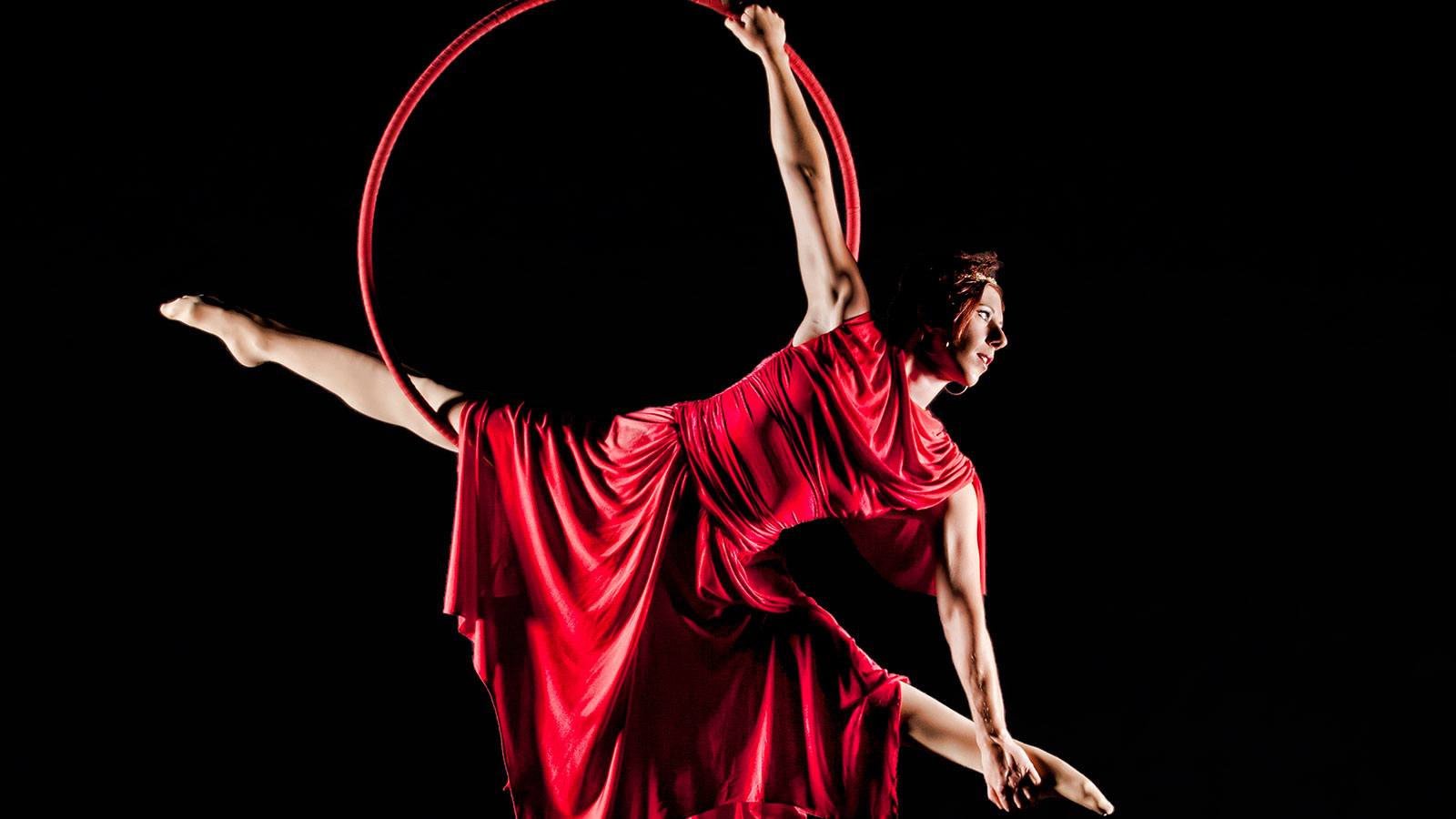 Acrobats from Cirque de la Symphonie in Ogden during a live symphony performance